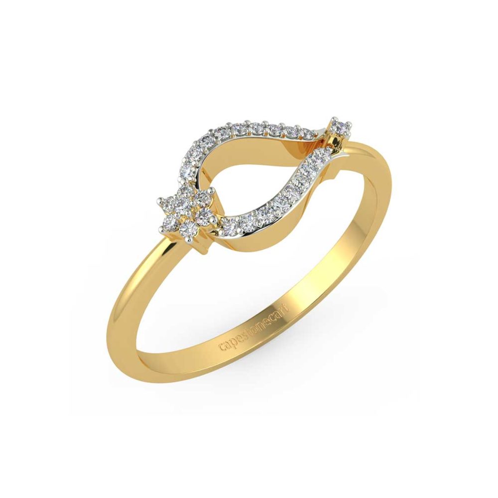 Mia by Tanishq Starstruck Elegance 14KT Diamond Finger Ring 16.5 :  Amazon.in: Jewellery